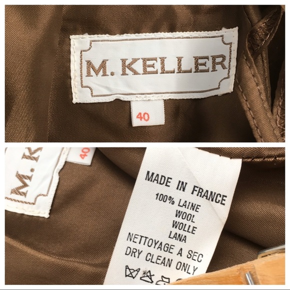 M. Keller Wool Houndstooth Plaid Pencil Skirt - Picture 8 of 8